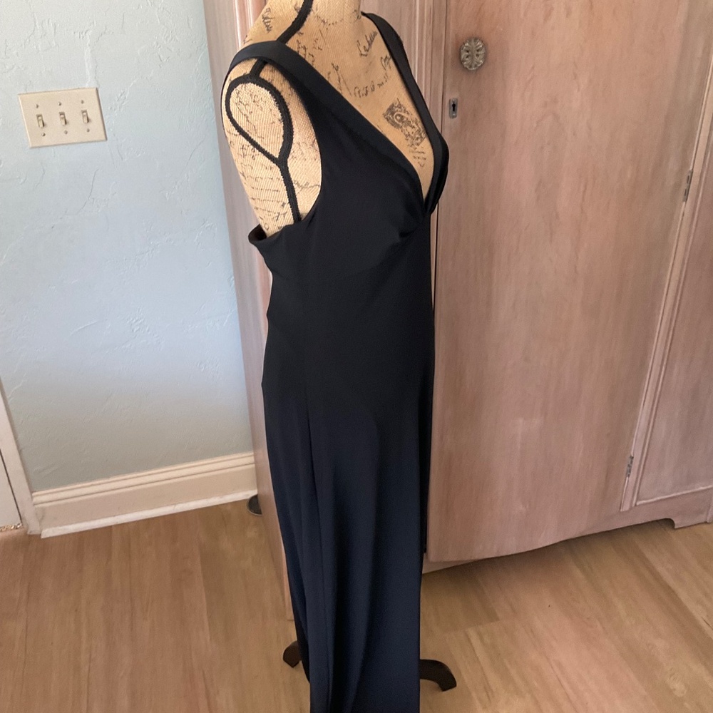 Laundry Shelli Segal black gown Y2K pretty woman maxi dress silk wedding bra 12 - Picture 8 of 16